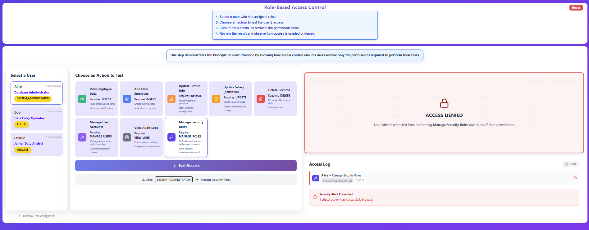 Access Result